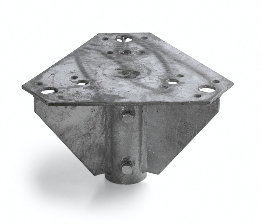 BASE PORTAPALO PER TRALICCIO TRIANGOLARE