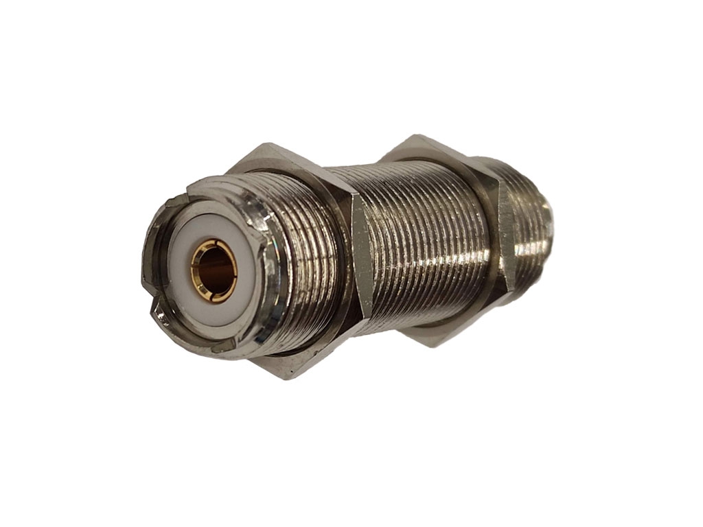 ADATTATORE COASSIALE UHF FEMMINA - UHF FEMMINA A PANNELLO
