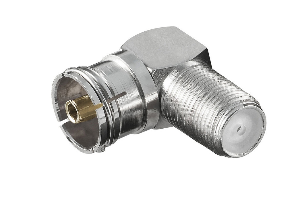 ADATTATORE COASSIALE IEC F / F FEMMINA 90°