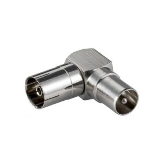 ADATTATORE COASSIALE IEC MASCHIO/IEC FEMMINA 90°