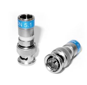 CONNETTORE COASSIALE BNC MASCHIO COMPRESSIONE