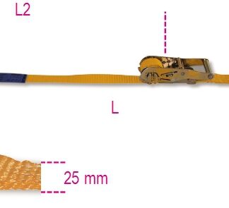 CINGHIA CON 2 GANCI E CRICCHETTO MAX 750KG