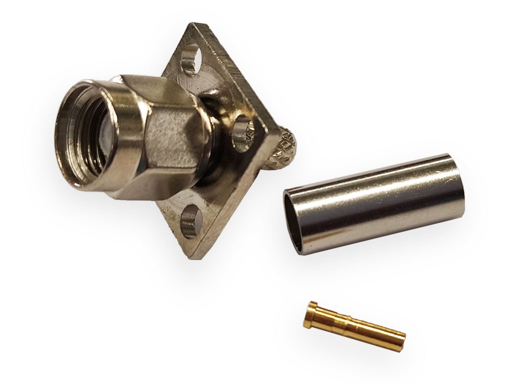 CONNETTORE COASSIALE SMA MASCHIO REVERSE POLARITY A PANNELLO