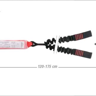 CORDINO DI SICUREZZA CON DISSIPATORE E 2 GANCI