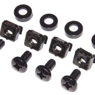KIT VITI NERE + BUSSOLA PER ARMADI RACK 19"