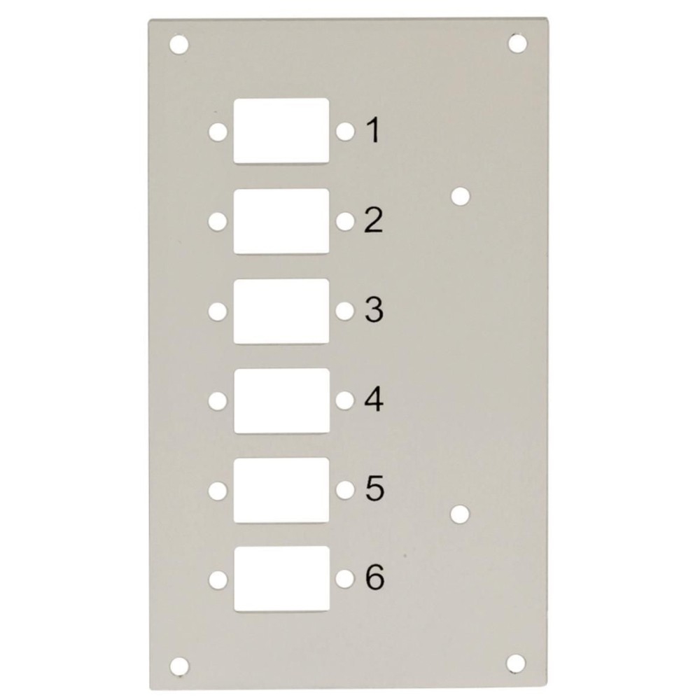 PANNELLO FRONTALE PER BOX OTTICO 6 CONNESSIONI SC-SIMPLEX