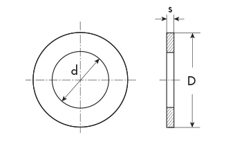 RONDELLA PIANA M10 ZINCATA ELETTROLITICAMENTE MISURE