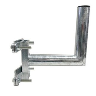 SUPPORTO A "L" PER PALO D.40-114MM CON 2 MORSETTI