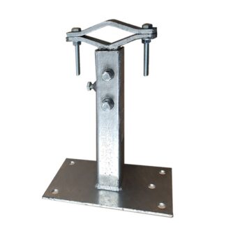 ZANCA TELESCOPICA SERIE SUPER PESANTE PIASTRA A 4 FORI